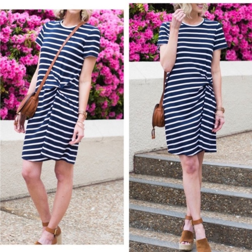 Banana Republic Striped twist from tshirt dress